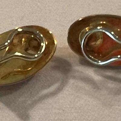 Stamped/Tested 18K Gold Designer Earrings [9.60g]
