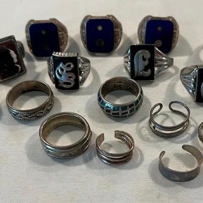 Tested Sterling Silver Ring Assortment [83.12g]