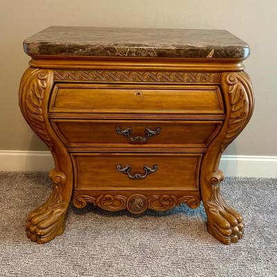 Michael Amini marble top chest
