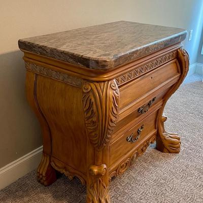 Michael Amini marble top chest