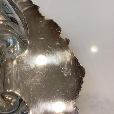 B Rogers Silver plate with shell feet