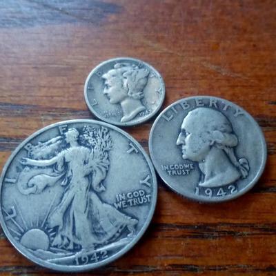 LOT 38 THREE COINS FROM 1942