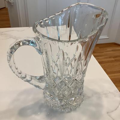 Glass Pitcher 8"H 5" diameter
