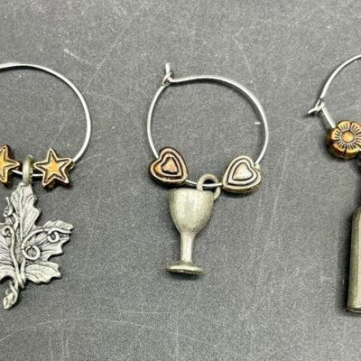 Set of 6 Wine Glass Charms by Doodles