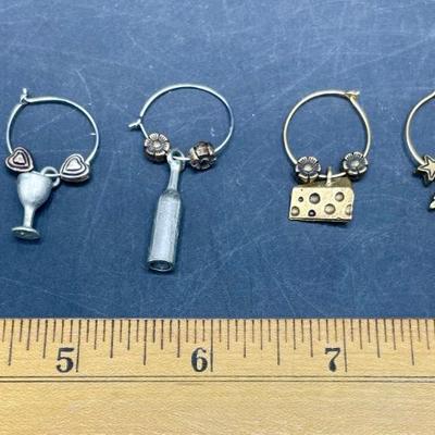 Set of 6 Wine Glass Charms by Doodles