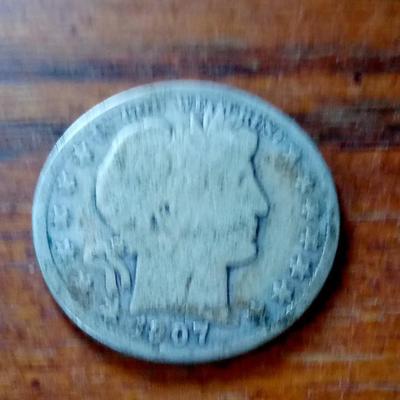 LOT 50 1907 BARBER HALF DOLLAR