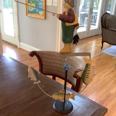 Fisherman balance decor 22"H 14"W