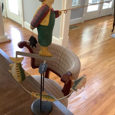 Fisherman balance decor 22"H 14"W
