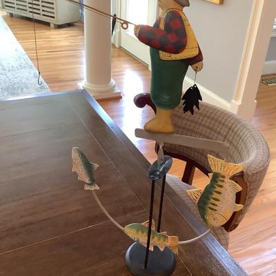 Fisherman balance decor 22"H 14"W