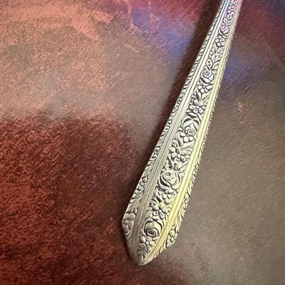 Set of 2 Wallace Normandie Rose Sterling Silver spoons
