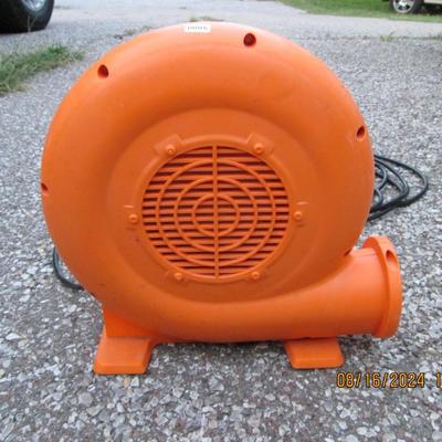 Orange high output floor fan
