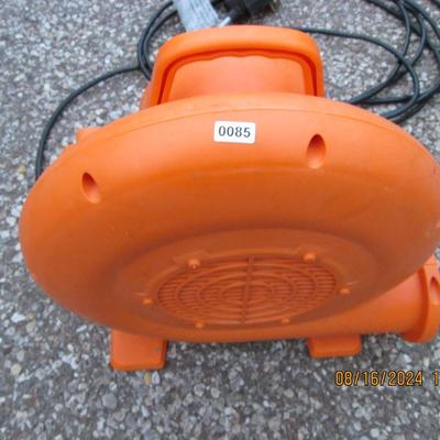Orange high output floor fan