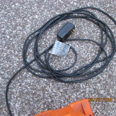 Orange high output floor fan