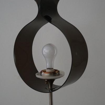 1960-1970's MID CENTURY LUCITE &METAL TULIP FORM FLOOR LAMP BY LAUREL
