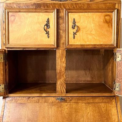 Custom Built ~ Vtg. Solid Wood Secretary