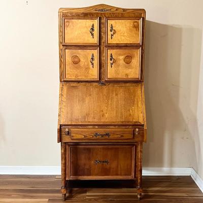 Custom Built ~ Vtg. Solid Wood Secretary