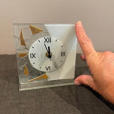 Modern glass clock