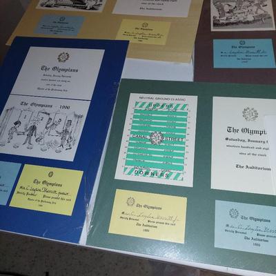 Krewe of Olympians Ball Invitations members art