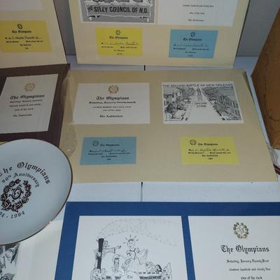 Krewe of Olympians Ball Invitations members art