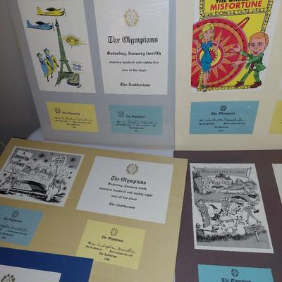 Krewe of Olympians Ball Invitations members art
