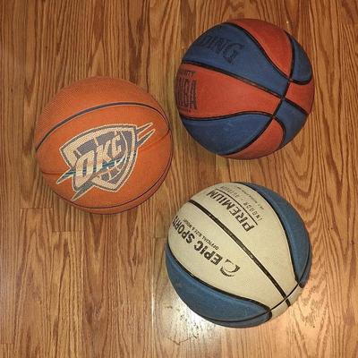 Lot of basketballs