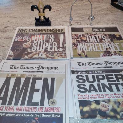Saints super bowl news papers