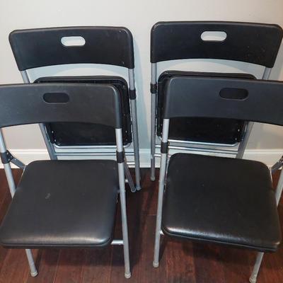 Set of 4 cosco padded folding chairs