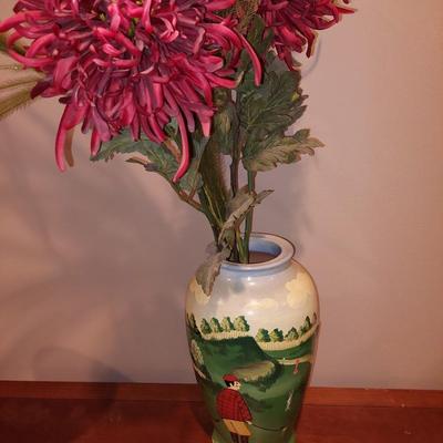 Golf vase with flowers