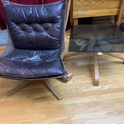 MCM Falcon Chair w/Side Table Sigurd Ressel Mobler