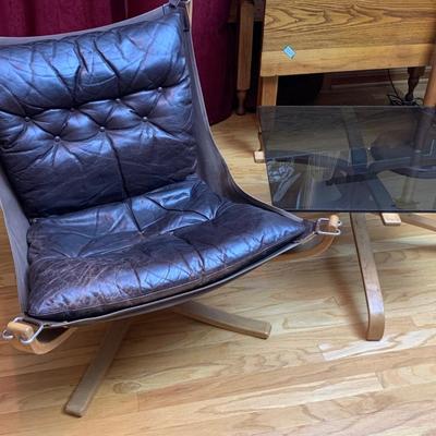 MCM Falcon Chair w/Side Table Sigurd Ressel Mobler