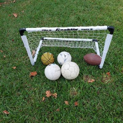 Kids soccer goal and balls