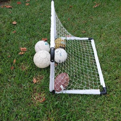 Kids soccer goal and balls
