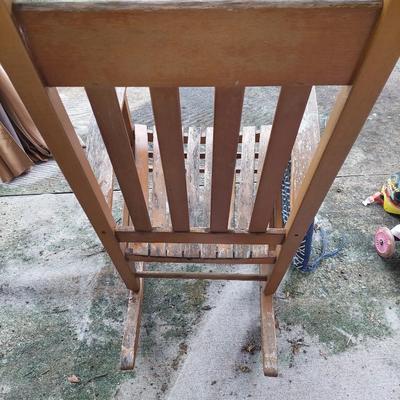 Large wooden rocking chair