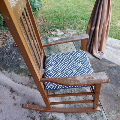 Large wooden rocking chair