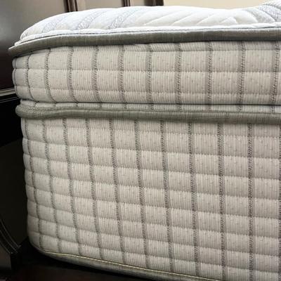 Queen Size Solid Wood Sleigh Bed ~ RESTONIC Mattress Included