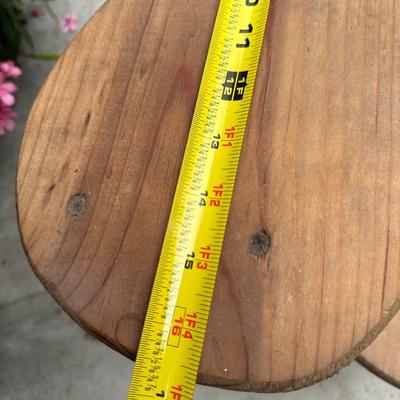 Vintage Wood Stands and Stool