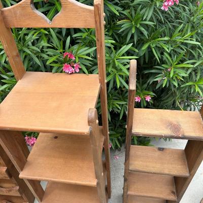 Vintage Wood Stands and Stool