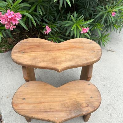 Vintage Wood Stands and Stool