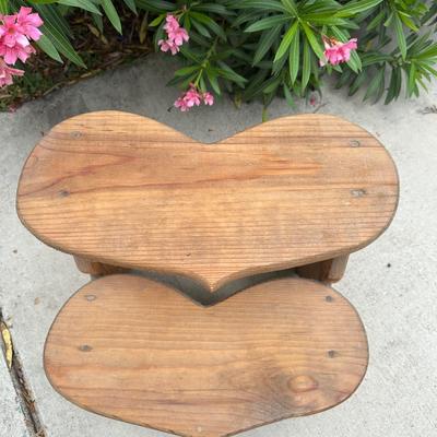 Vintage Wood Stands and Stool