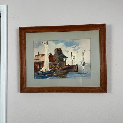 Original Framed & Signed Watercolor (See Description)