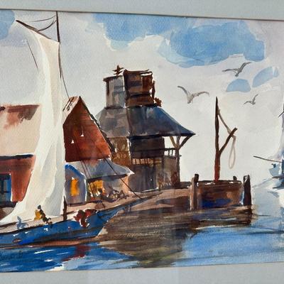 Original Framed & Signed Watercolor (See Description)