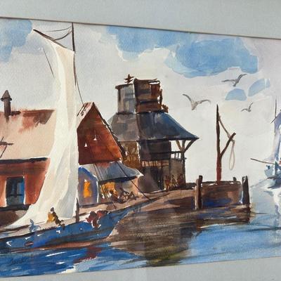 Original Framed & Signed Watercolor (See Description)