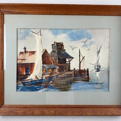 Original Framed & Signed Watercolor (See Description)