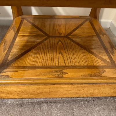Glass and Wood Side Table (1)