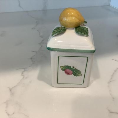 Villeroy & Boch French Garden salt & pepper, cream & sugar with tray and jelly jar