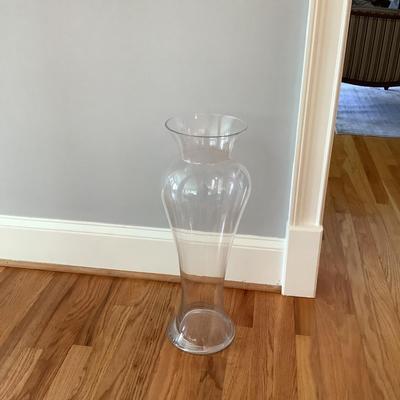Large glass vase 23”H 9”diameter