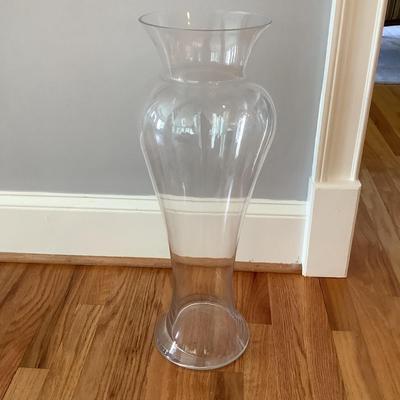 Large glass vase 23”H 9”diameter