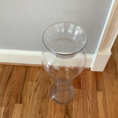Large glass vase 23”H 9”diameter