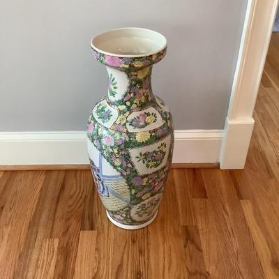 Asian Porcelain Vase 25”H 10”diameter