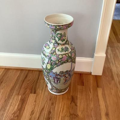 Asian Porcelain Vase 25”H 10”diameter